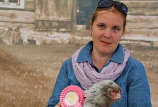 Luige Maaelu Näituslaat, näituse kõige ilusam kana koos perenaisega